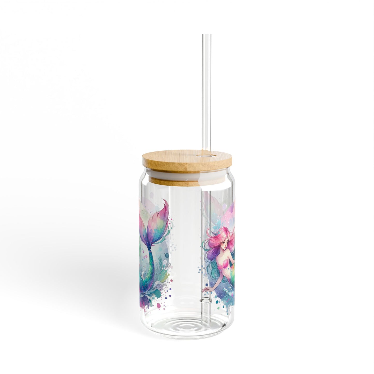 Eco-Friendly Summer Drinkware, Mermaid Sipper Glass, 16oz | Mermaid Fantasy Design, Party Accessory, Gift for Mermaid Lovers
