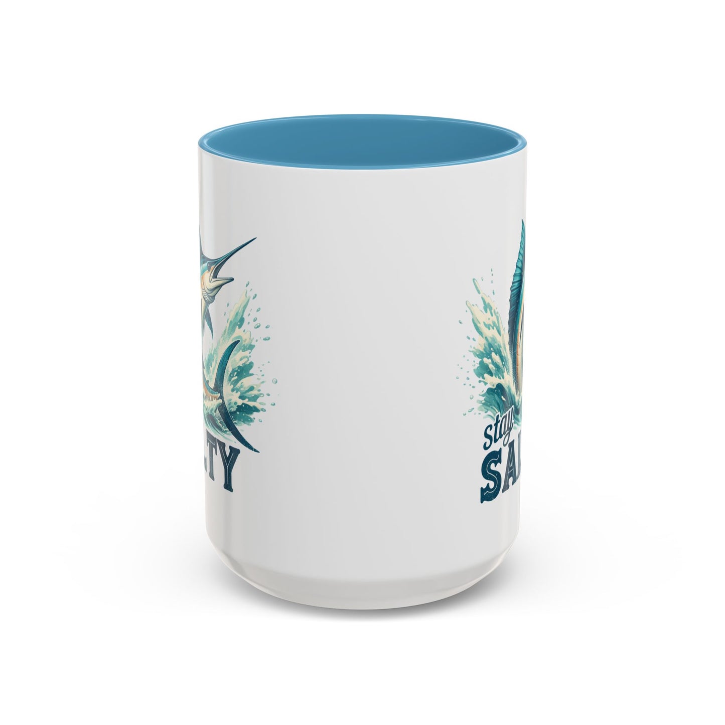 Stay Salty Swordfish Ceramic Coffee Mug 15oz, Fishing, Fisherman Mug Cup