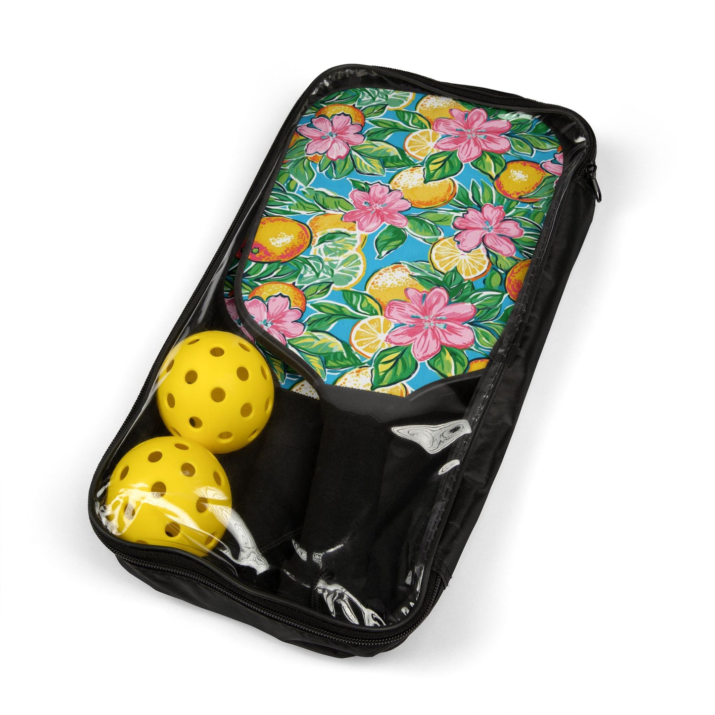 Tropical Fruit Cirtus Print Pickleball Paddle Set - Fun & Colorful Kit for Players, Sports Lovers, Perfect Gift for Friends, Active Lifestyle, Summer Fun