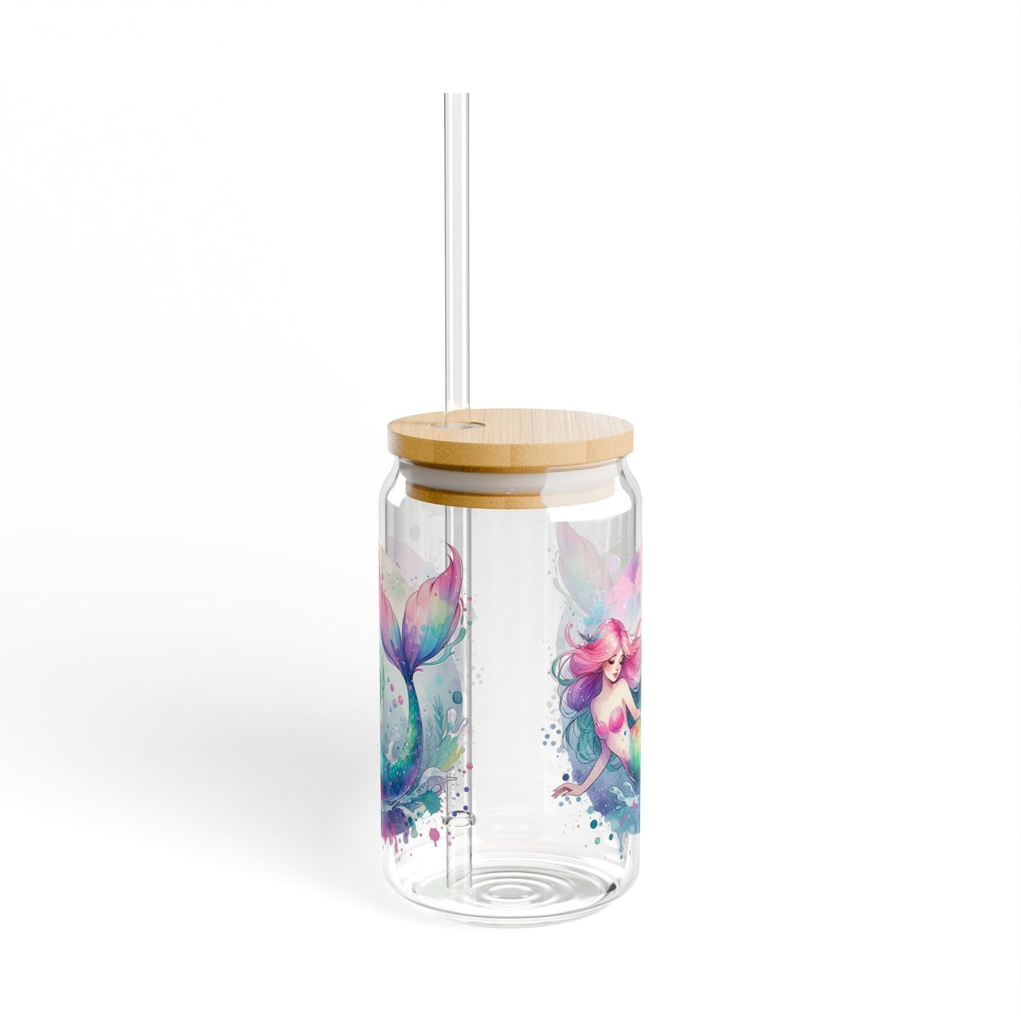 Eco-Friendly Summer Drinkware, Mermaid Sipper Glass, 16oz | Mermaid Fantasy Design, Party Accessory, Gift for Mermaid Lovers