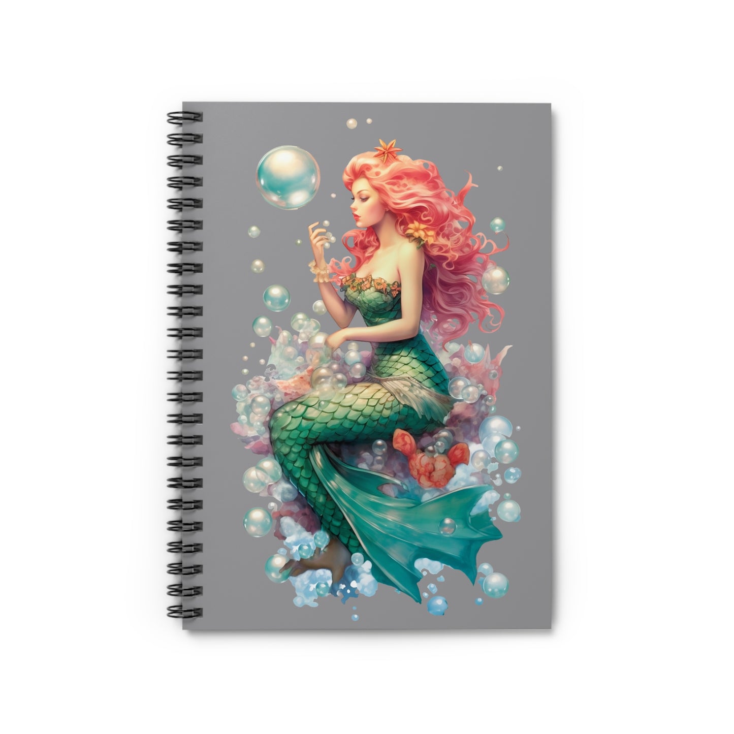Underwater Dreams Spiral Notebook | Mermaid Design, Cute Journal, Stationery, Gift for Writers, School Supplies