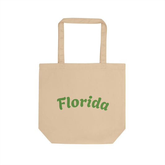 Florida State Map Organic Eco Tote Bag
