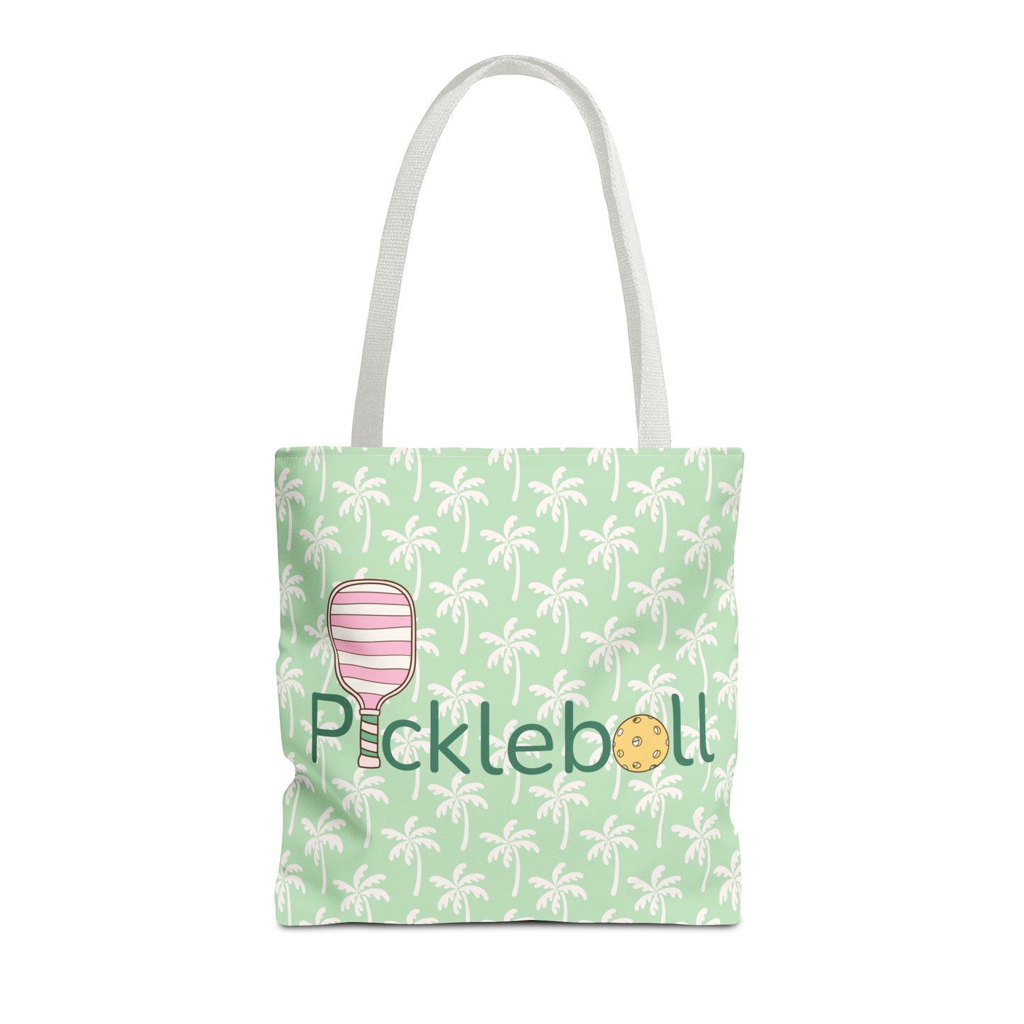 Pickleball Palm-Print Tote Bag — Cute Paddle & Ball Design