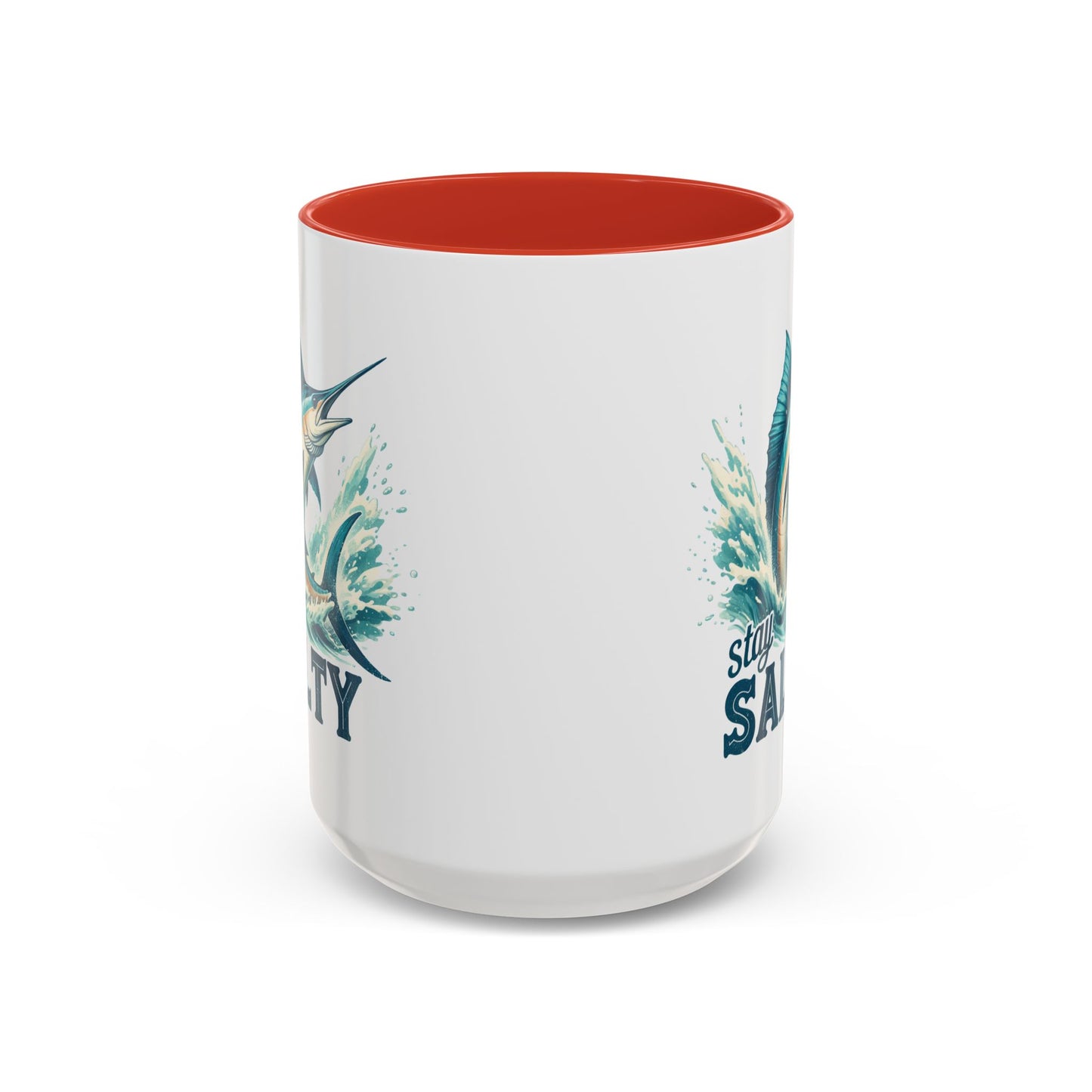 Stay Salty Swordfish Ceramic Coffee Mug 15oz, Fishing, Fisherman Mug Cup