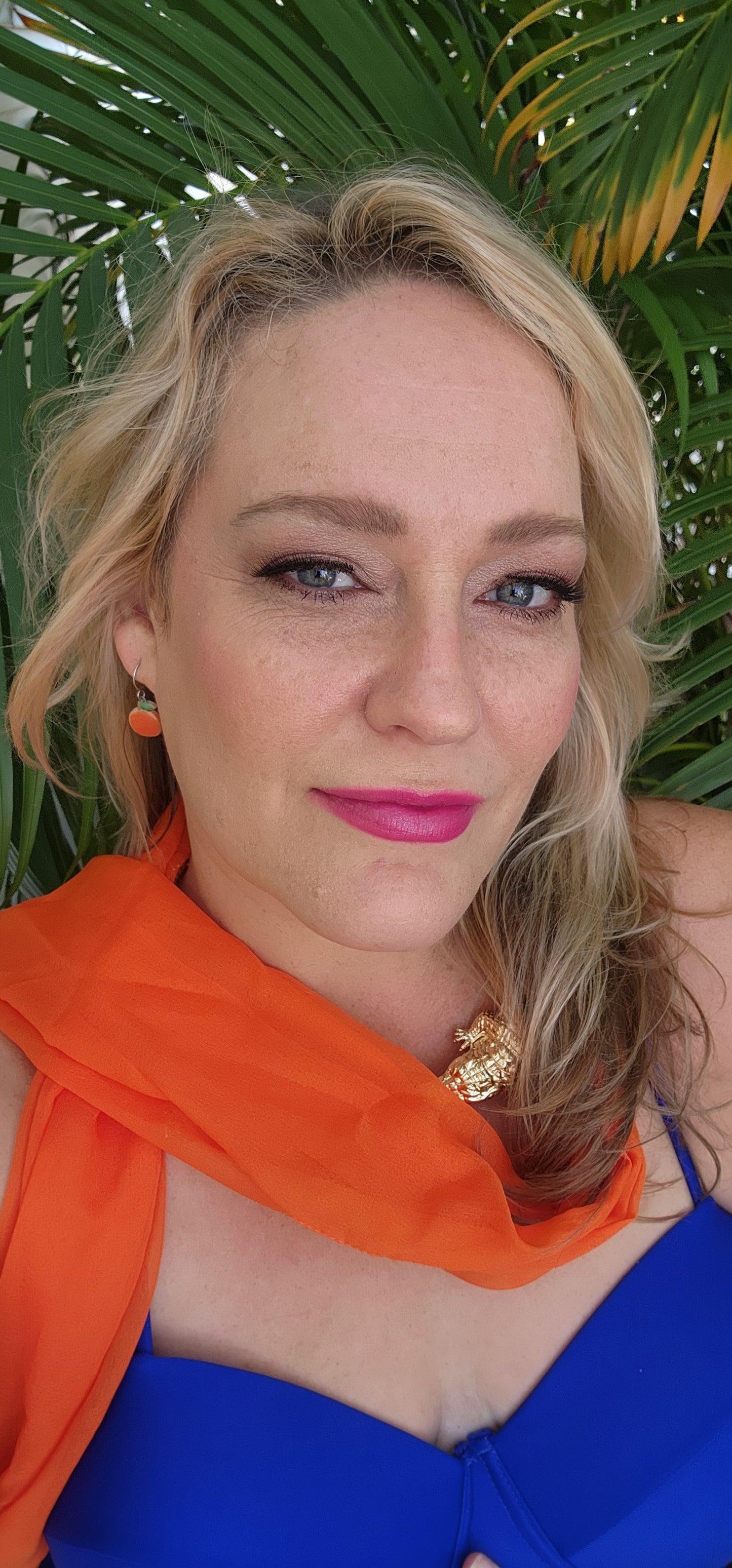 Fruit Shaped Orange Ceramic Earrings