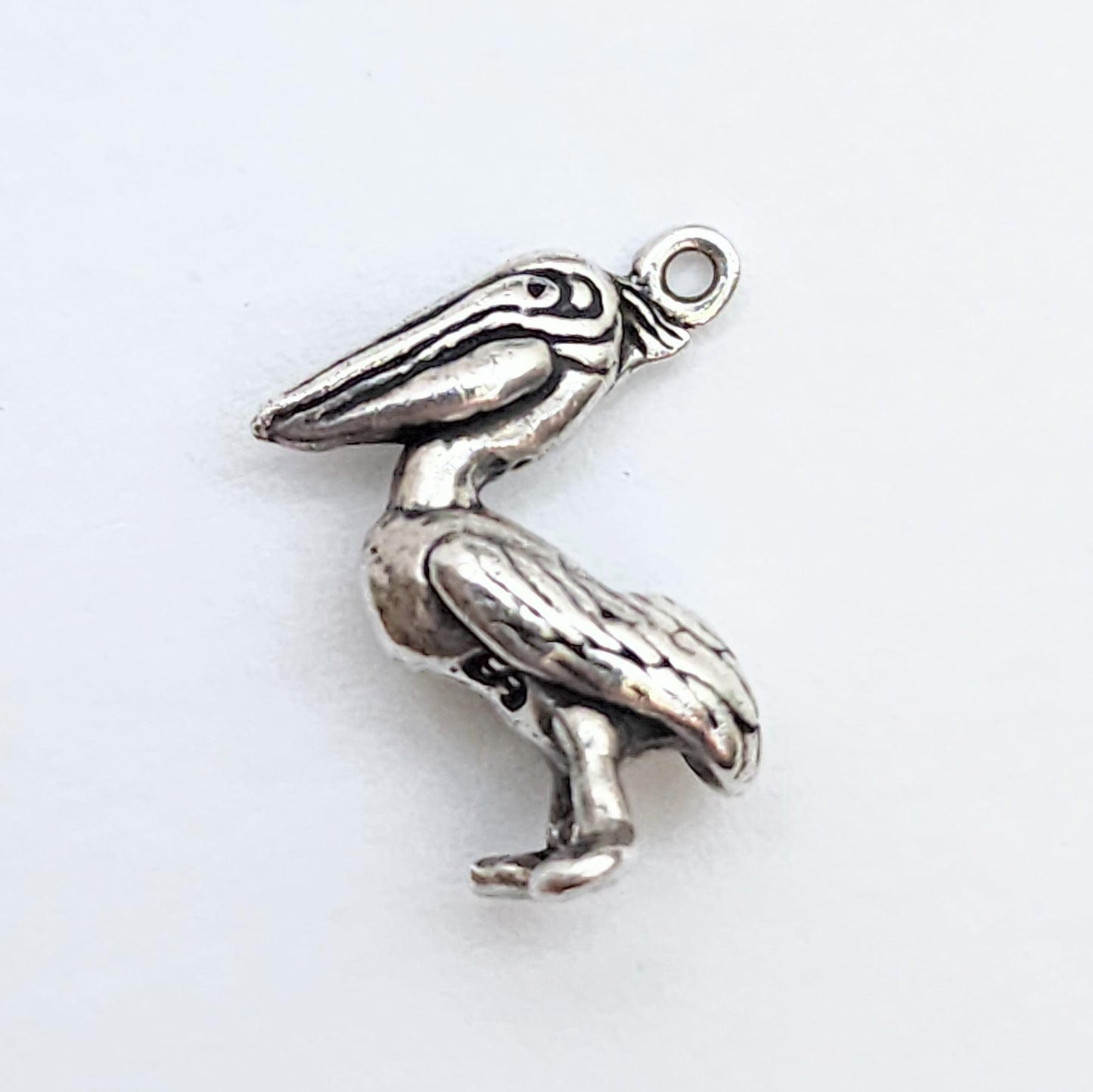 Vintage sterling silver pelican charm