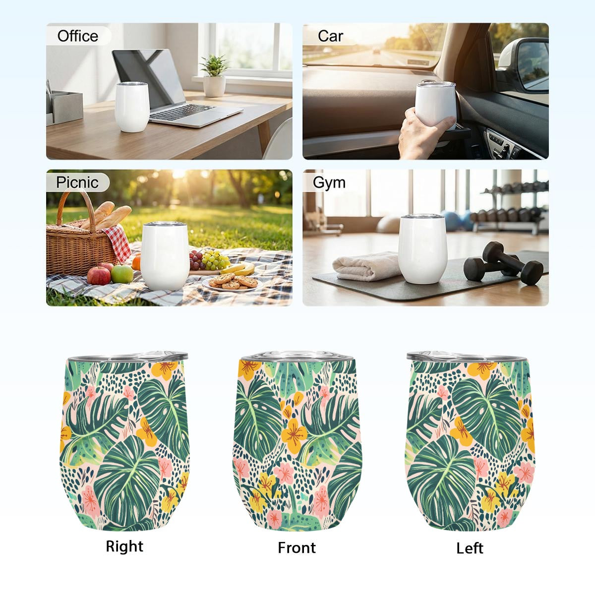 Jungle Cup Wine Tumbler|12OZ