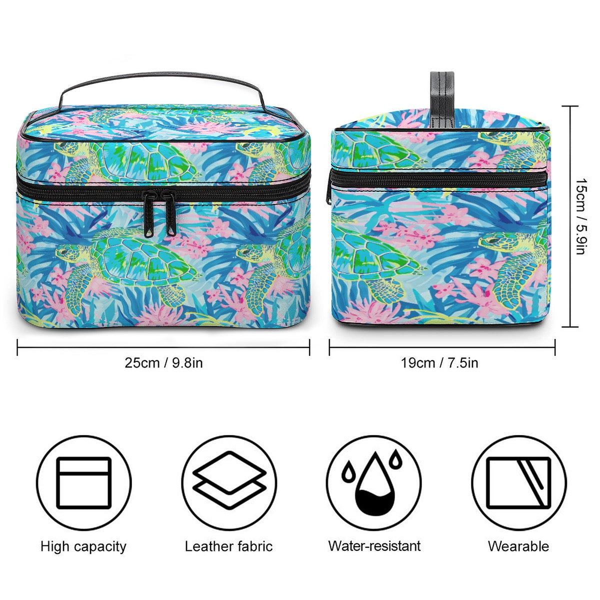 Sea Turtle Large Capacity Toiletry Organizer Bag
