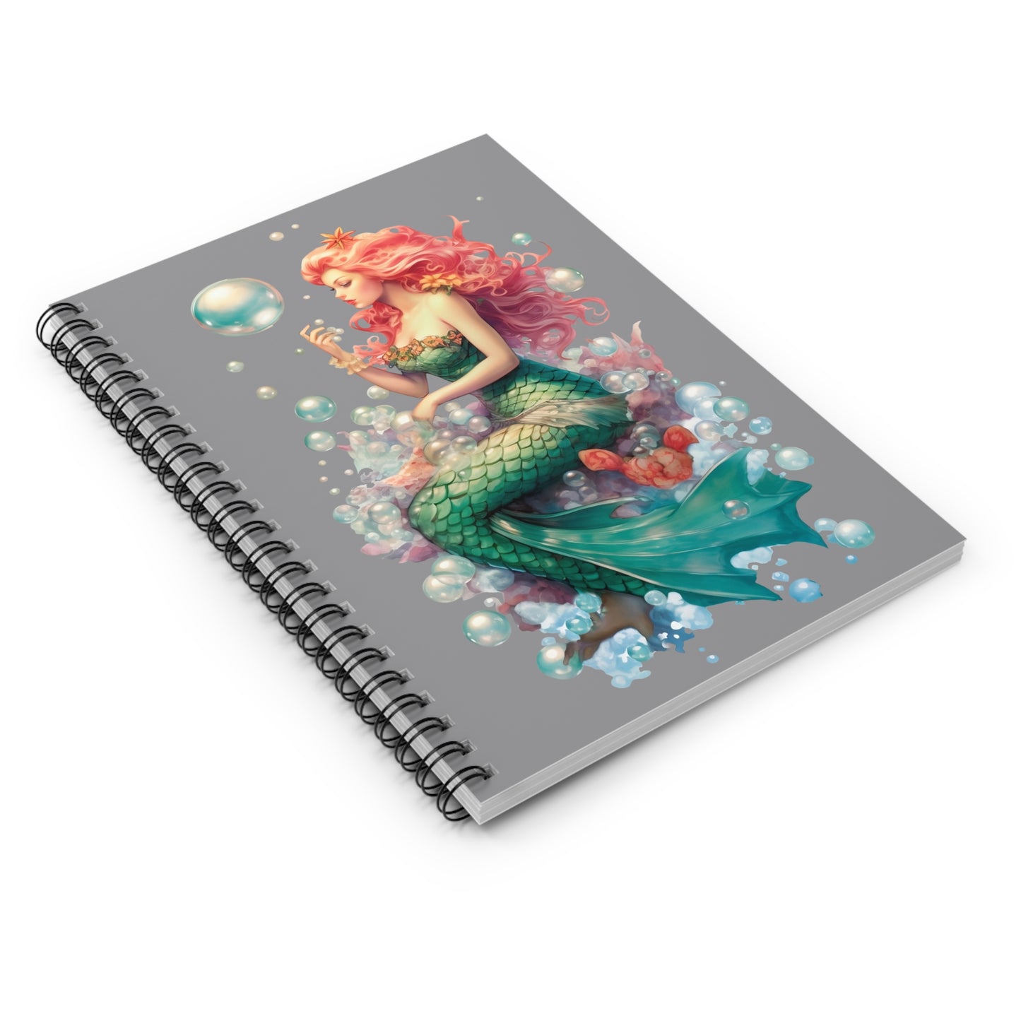 Underwater Dreams Spiral Notebook | Mermaid Design, Cute Journal, Stationery, Gift for Writers, School Supplies