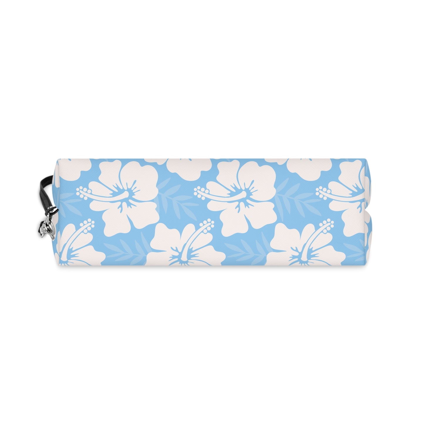 Tropical Hibiscus Flower Makeup Bag — Pastel Beach Cosmetic Pouch