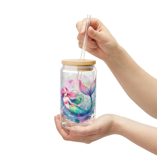 Eco-Friendly Summer Drinkware, Mermaid Sipper Glass, 16oz | Mermaid Fantasy Design, Party Accessory, Gift for Mermaid Lovers