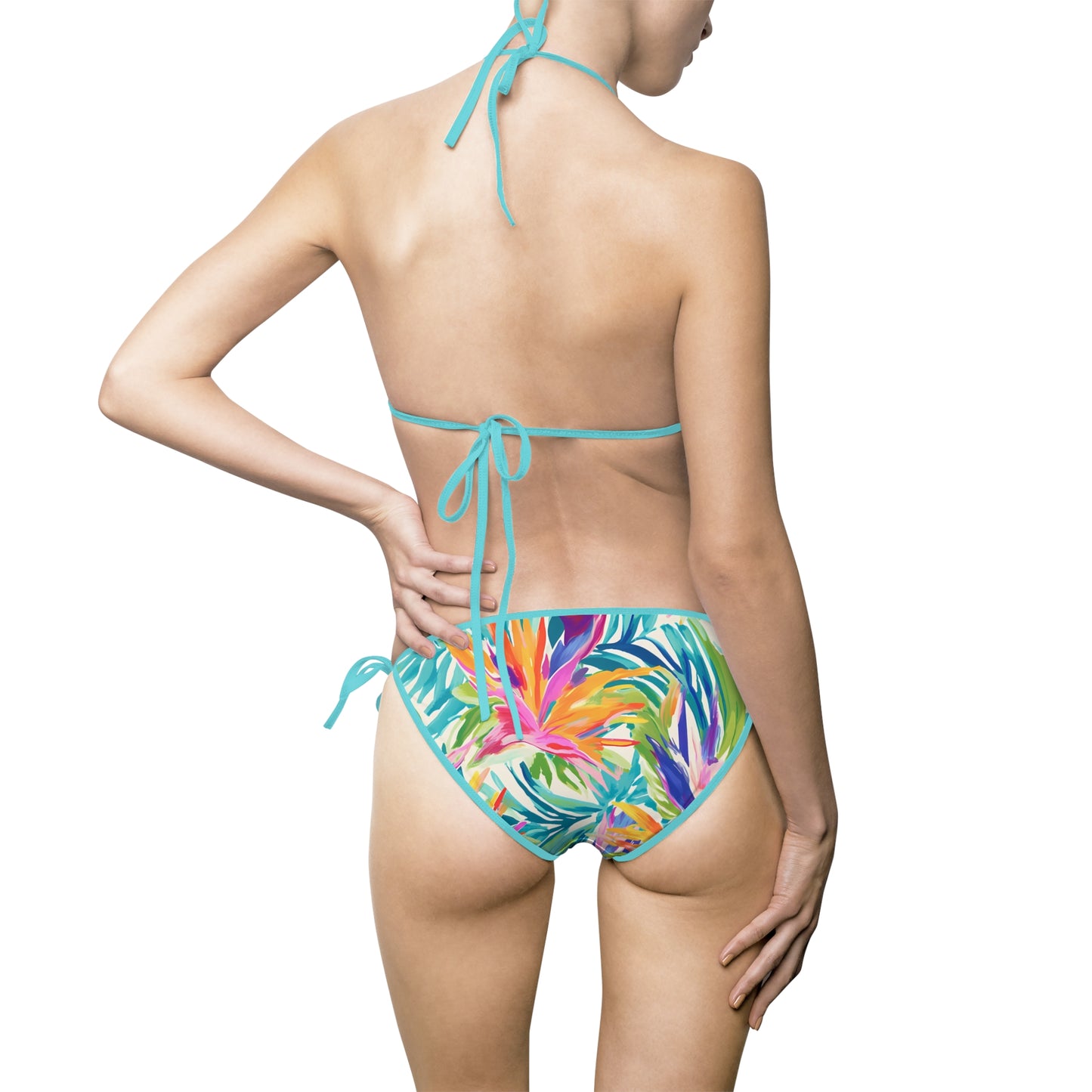 Tropical Bikini Swimsuit, Vibrant Swimwear, Beachwear, Summer Style, Pool Party, Vacation Must-Have