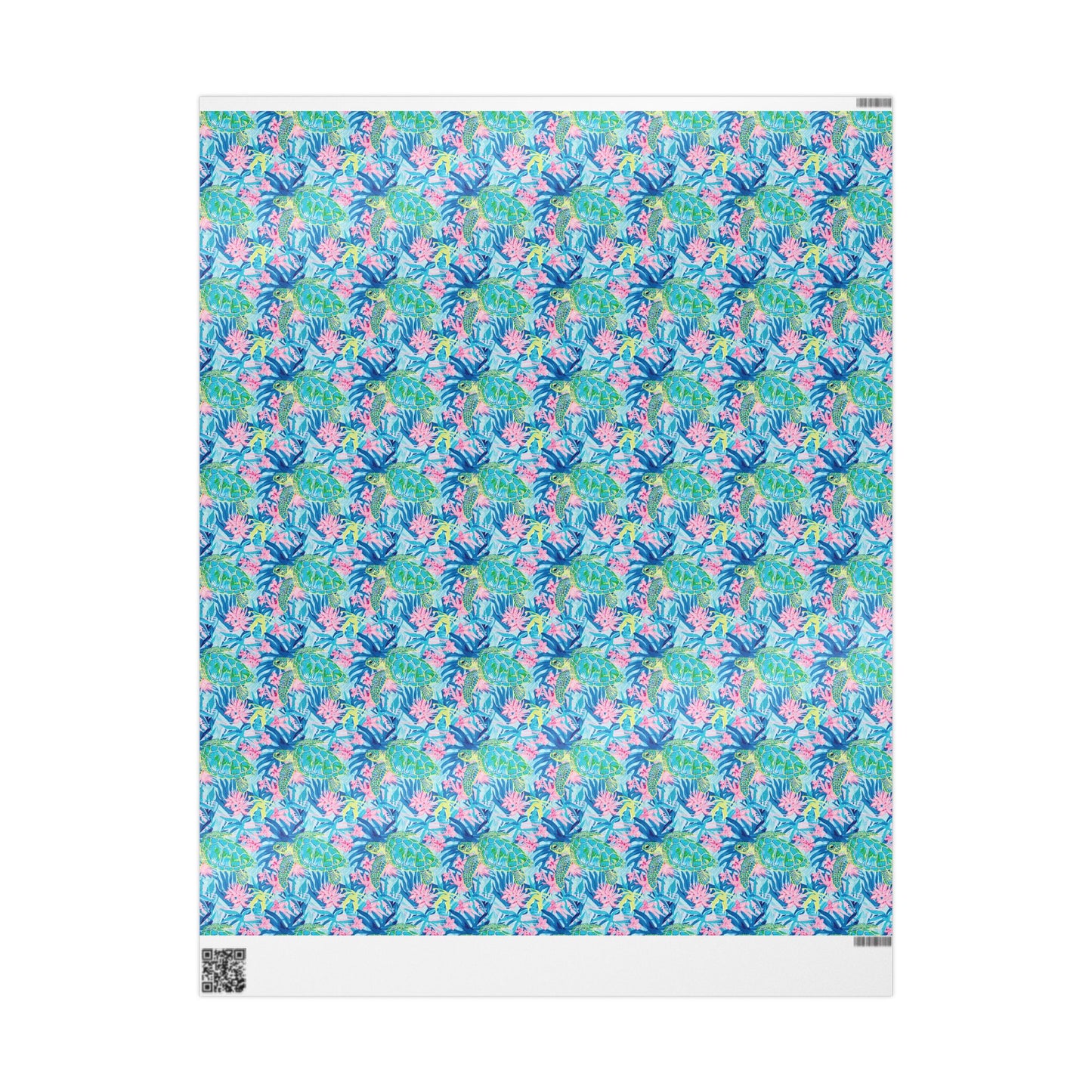 Tropical Floral and Sea Turtle Wrapping Paper, Vibrant Gift Wrap, Eco-Friendly Wrapping, Birthday, Holiday, Party Decor