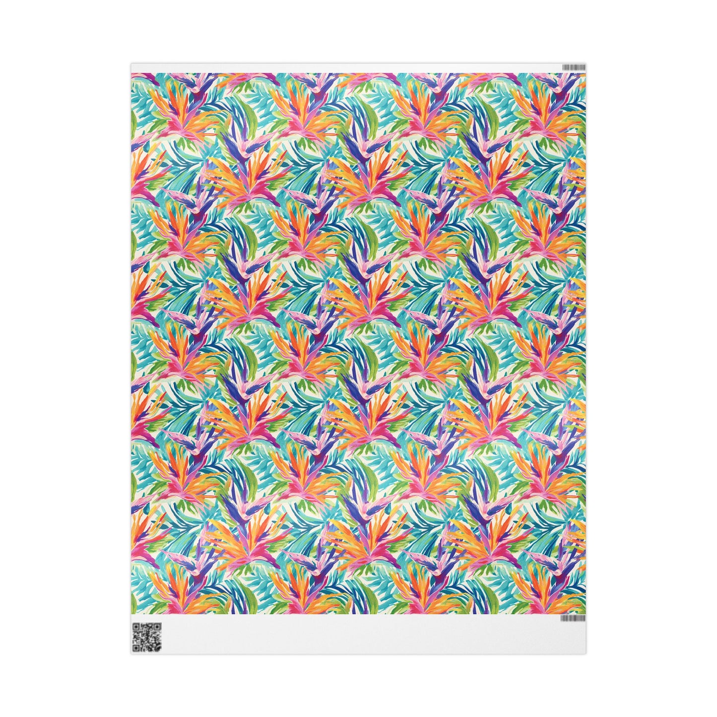 Tropical Floral Birds of Paradise flower Wrapping Paper, Vibrant Gift Wrap, Eco-Friendly Wrapping, Birthday, Holiday, Party Decor