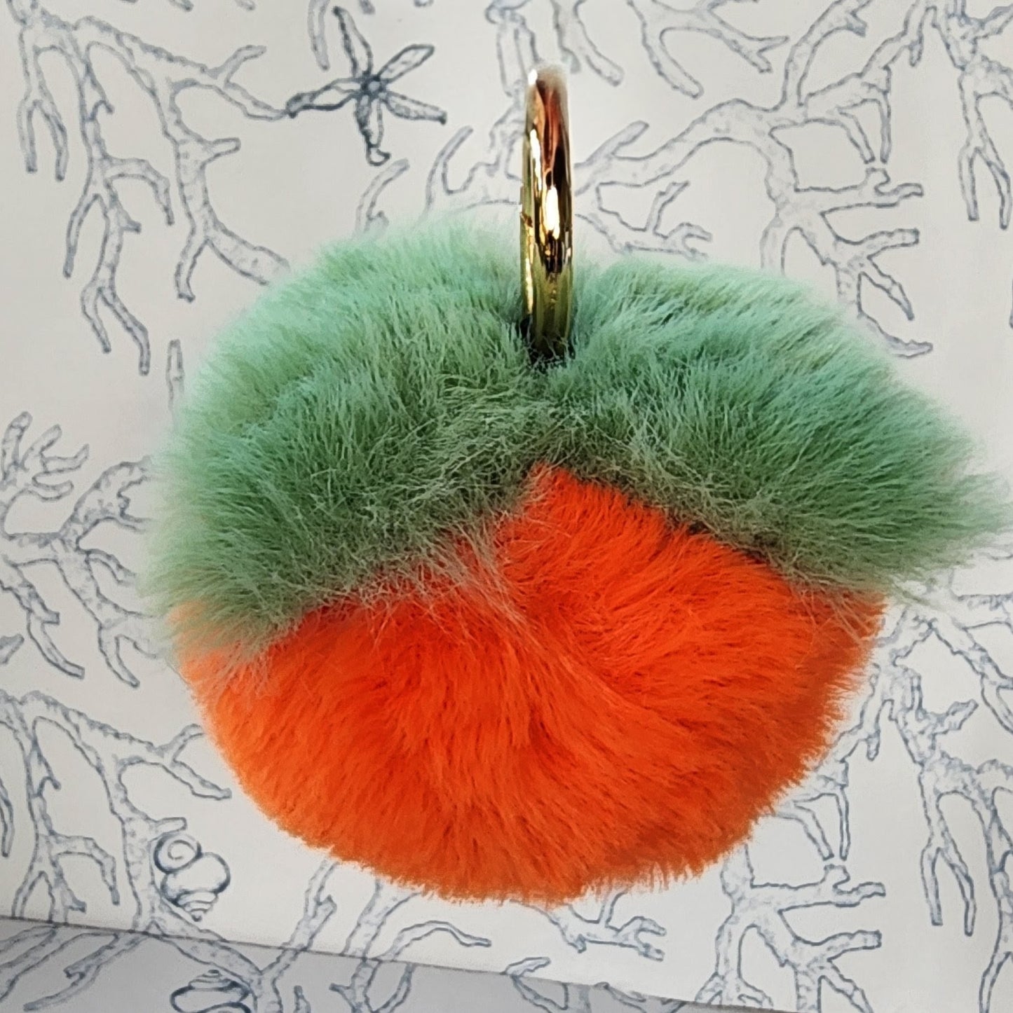 Fuzzy Florida Orange Purse Charm