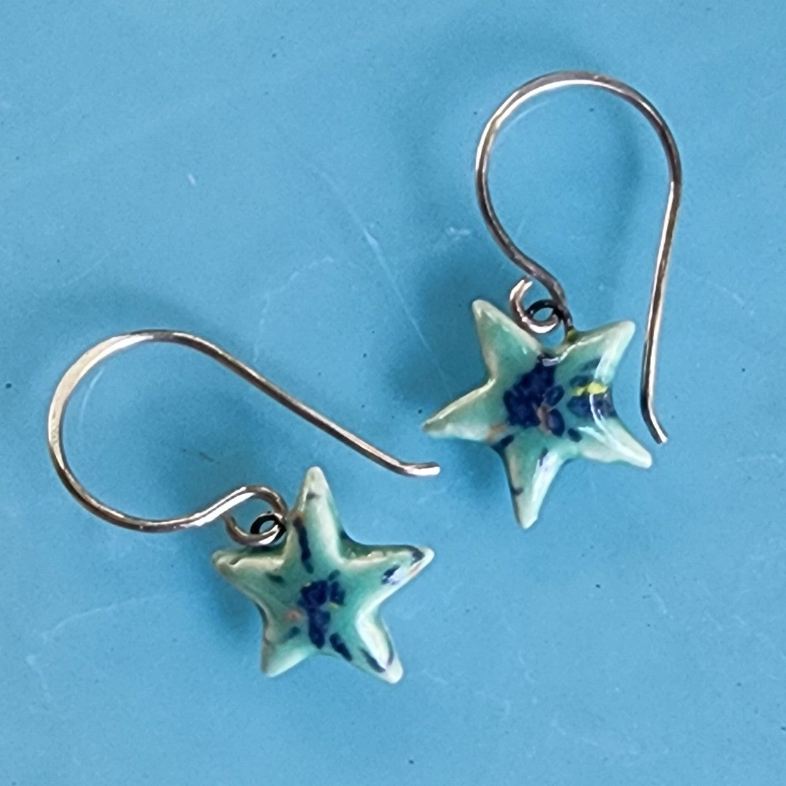 Tiny Star Ceramic Earrings