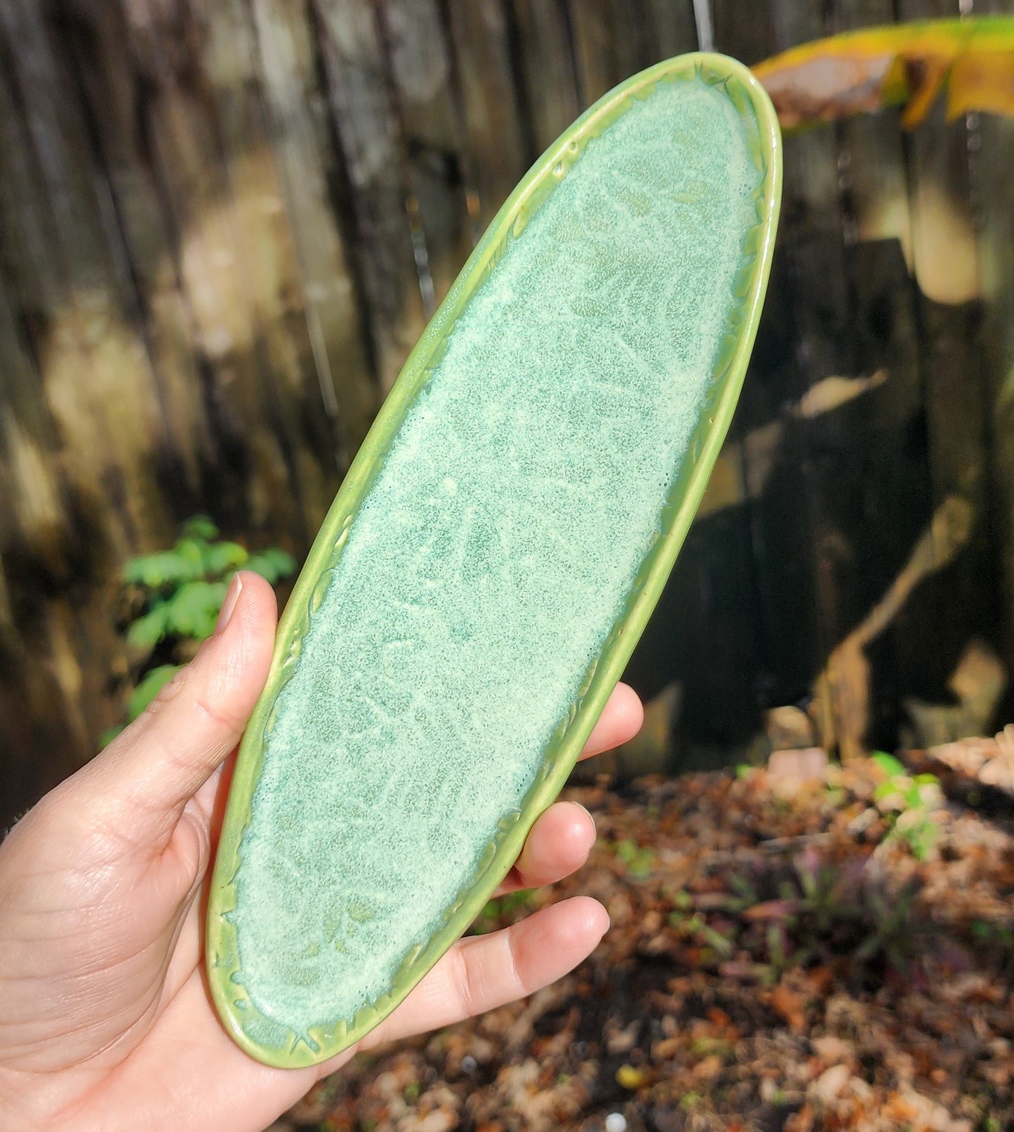 Green Small Ceramic Tray