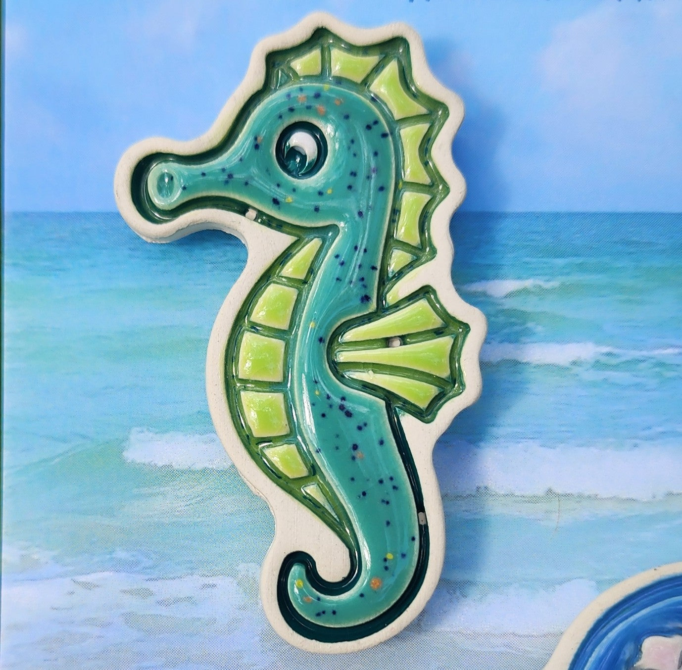 Ceramic Seahorse & Mermaid Magnet Set