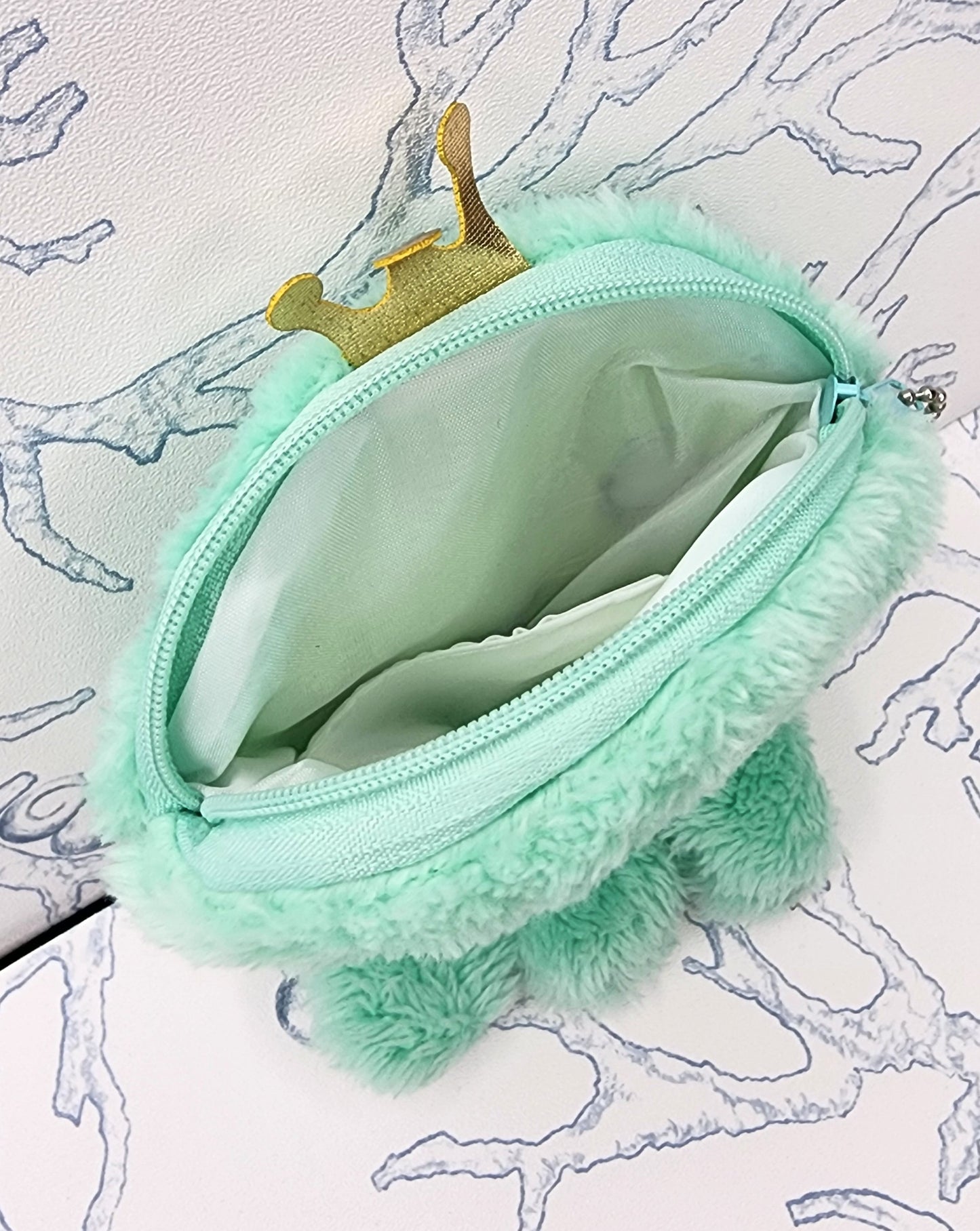 Fuzzy Mint Octopus Coin Purse Charm