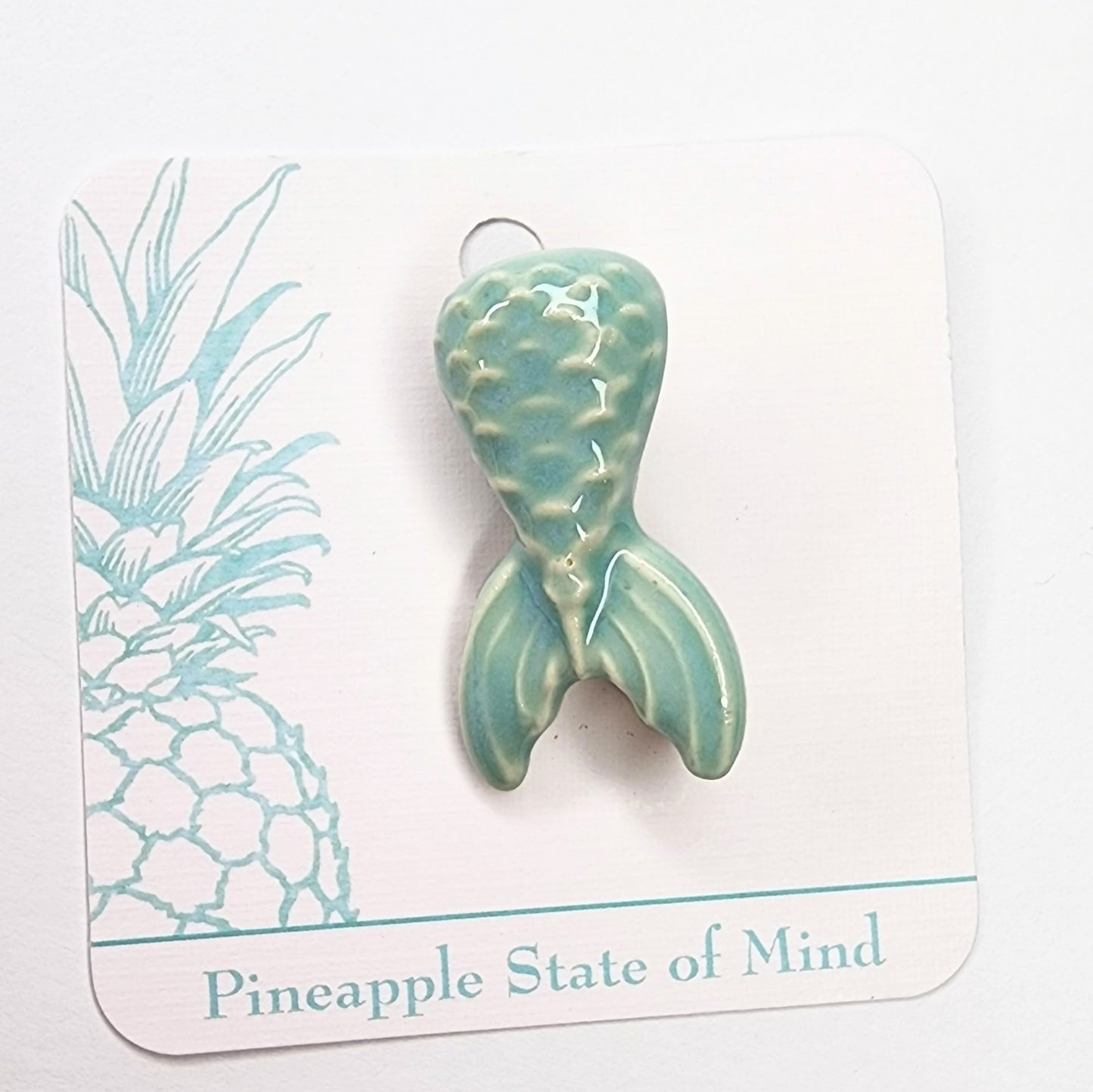 Ceramic Mermaid Tail Pin Brooch