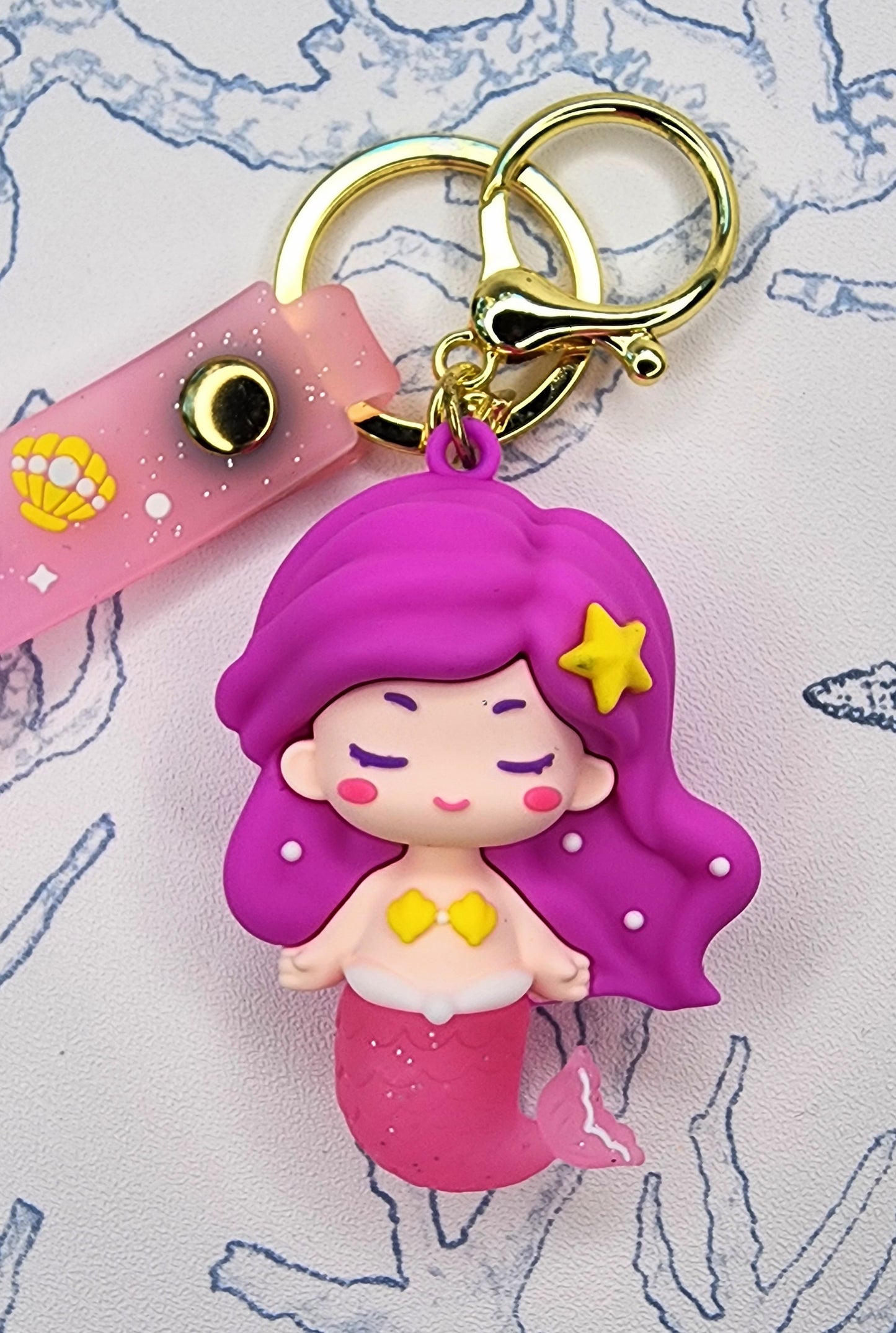 Mermaid Keychain Purse Charm