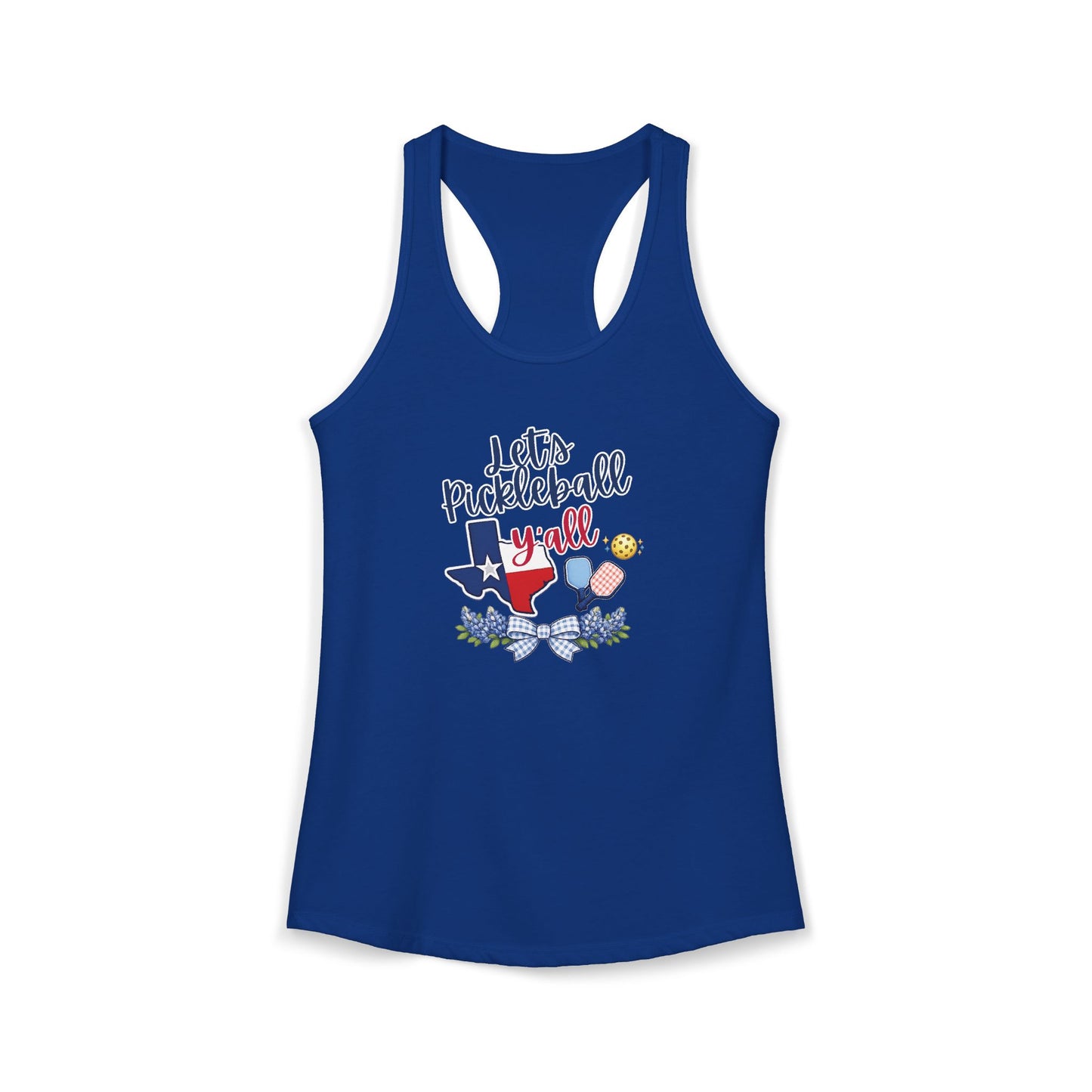 Let’s Pickleball Y’all Texas Women's Racerback Tank Top