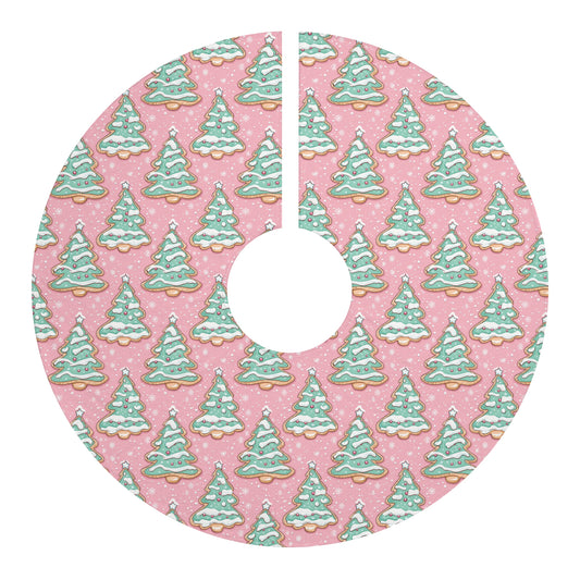 Christmas Tree Skirt - Pink Iced Cookie Tree Pattern
