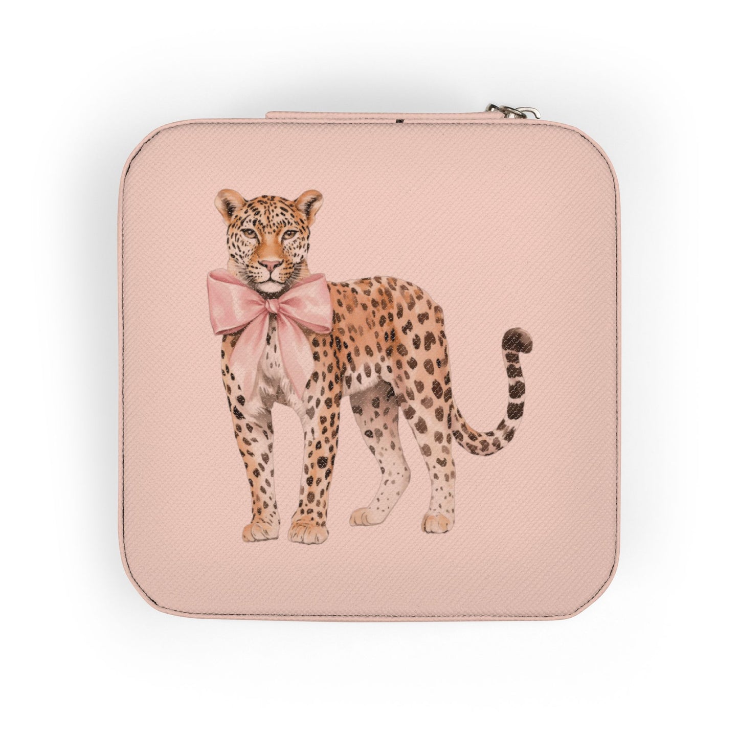 Jewelry Travel Case — Pink Leopard Compact Organizer
