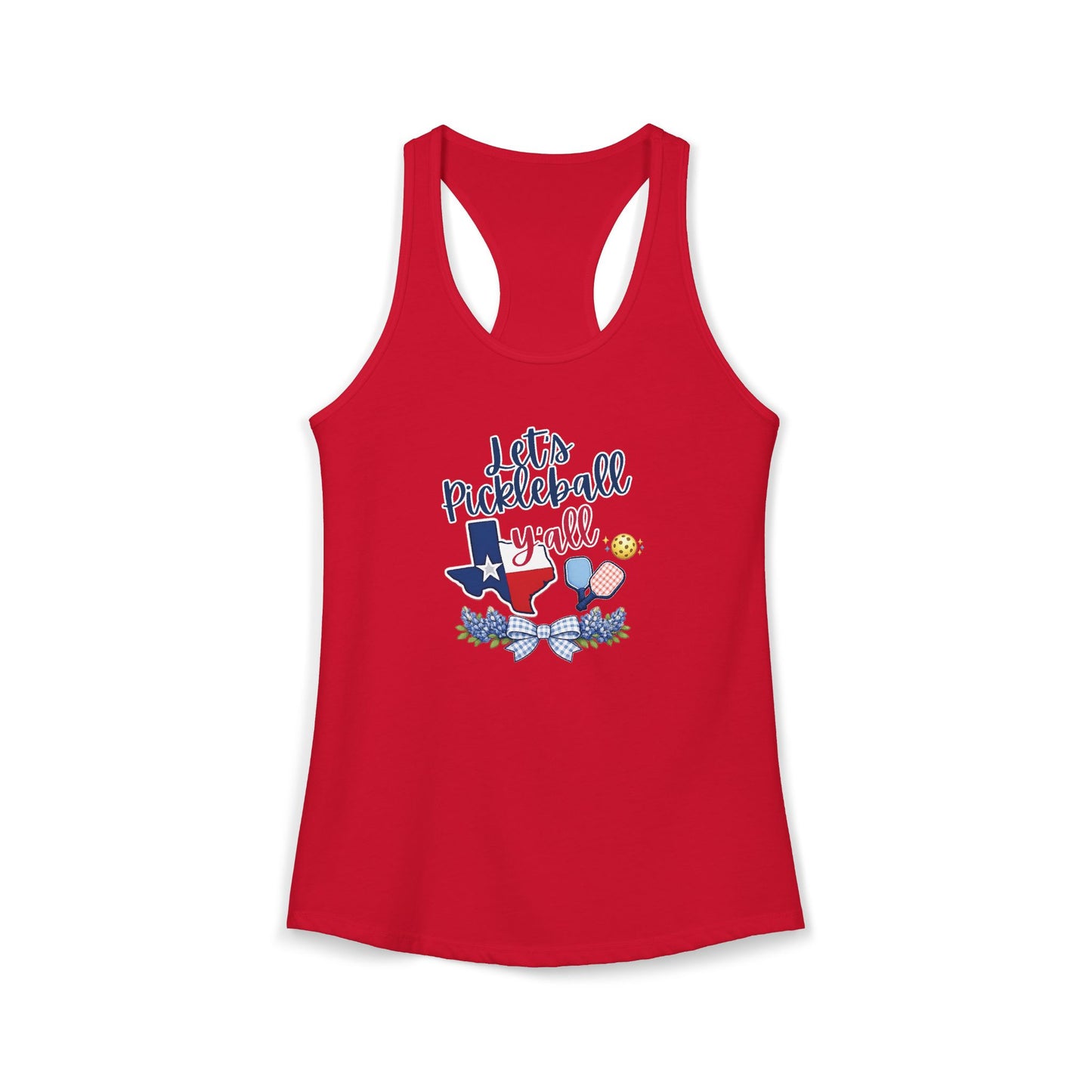 Let’s Pickleball Y’all Texas Women's Racerback Tank Top