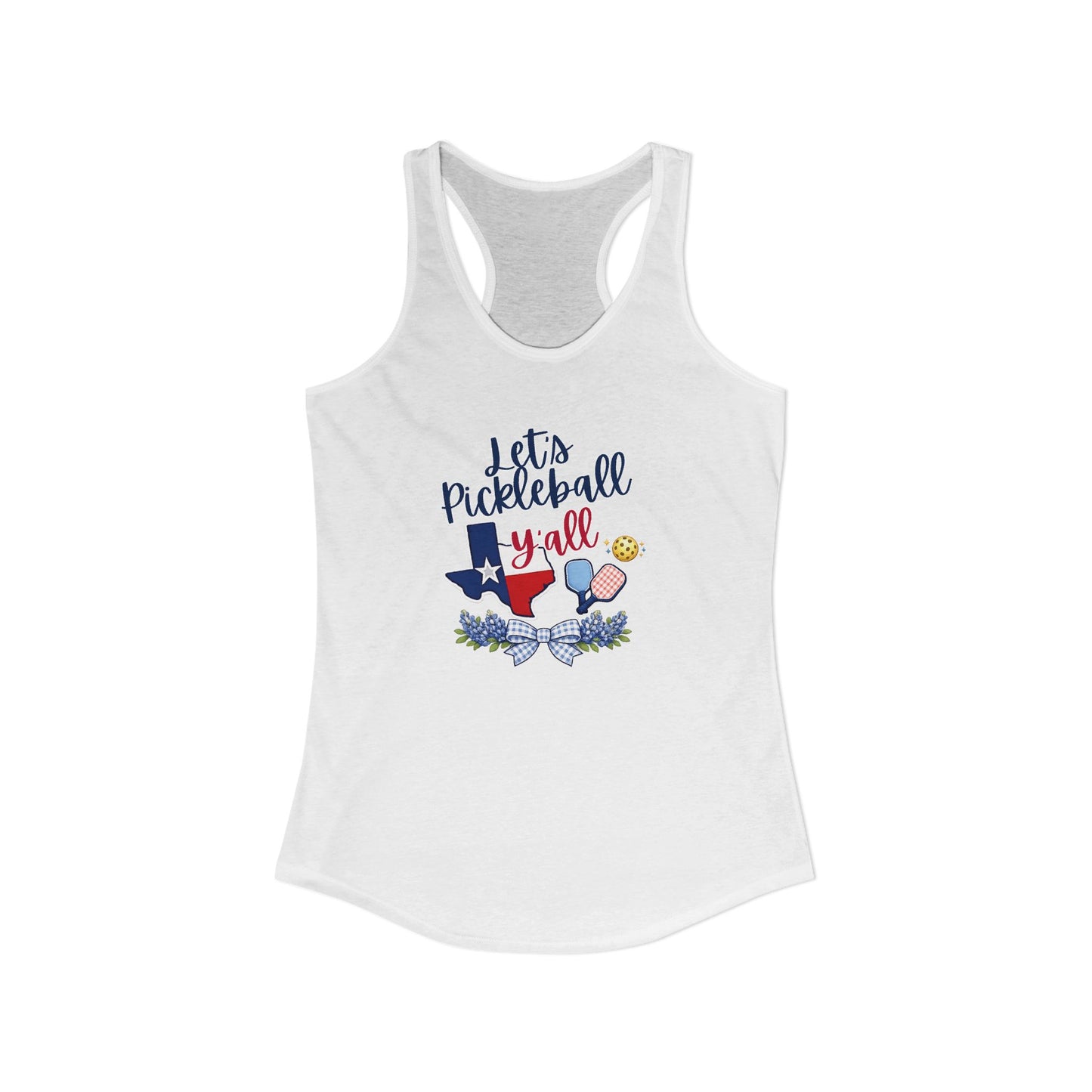 Let’s Pickleball Y’all Texas Women's Racerback Tank Top