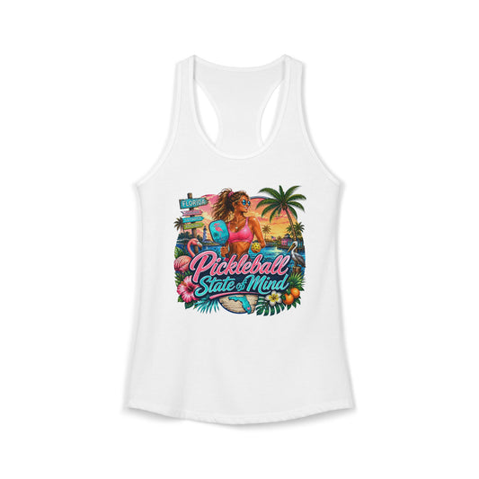 Pickleball State of Mind Florida Women's Racerback Tank Top
