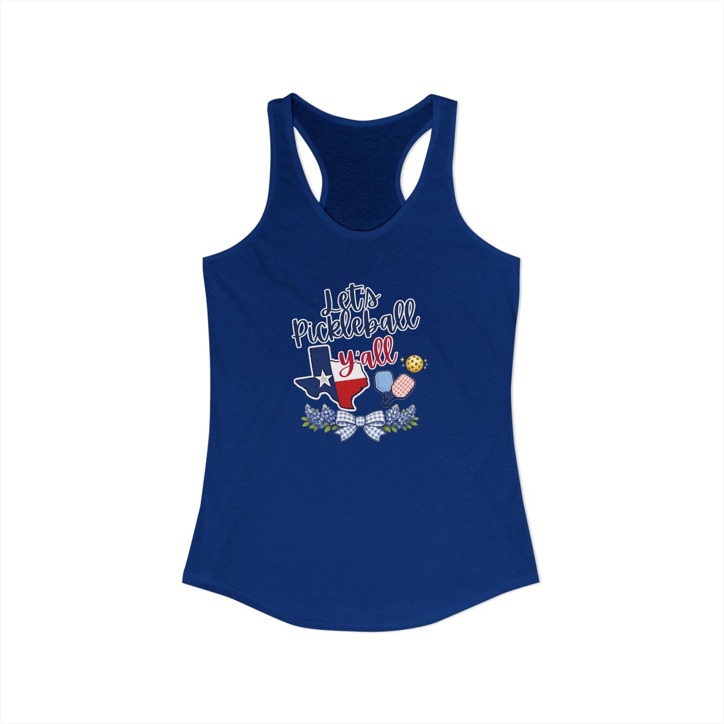Let’s Pickleball Y’all Texas Women's Racerback Tank Top