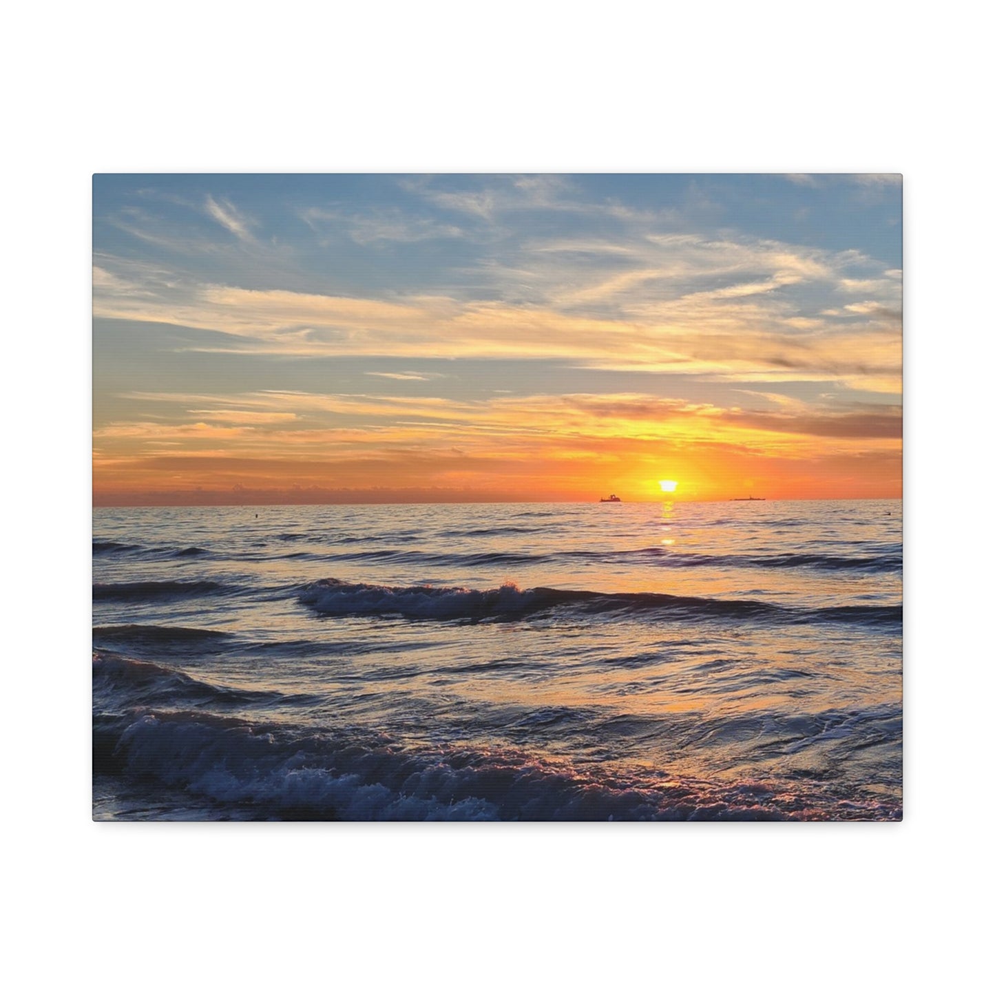 Ocean Sunset Clearwater Florida Canvas Print — Stretched Matte Wall Art
