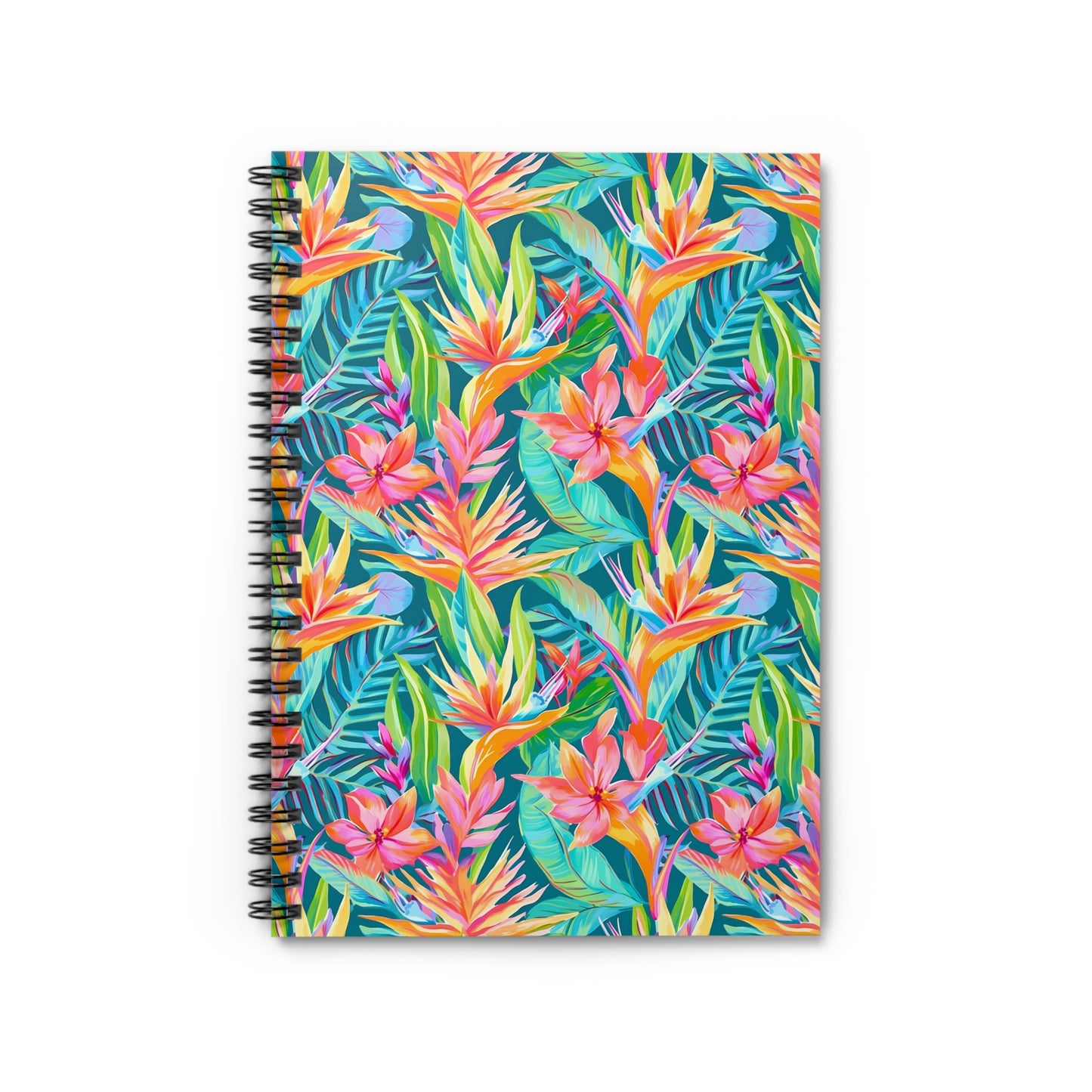 Tropical Floral Spiral Notebook — Ruled Lined Journal for Notes & Planning