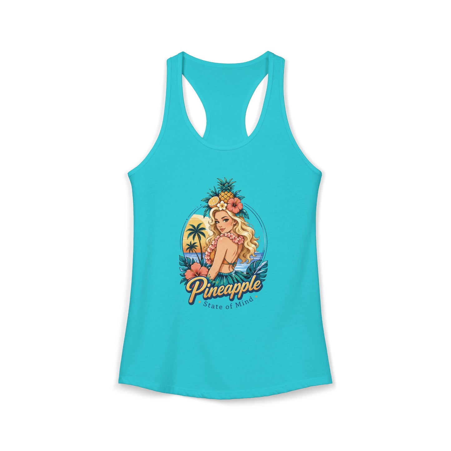 Pineapple State of Mind Woman’s Slim Fit Racerback Tank