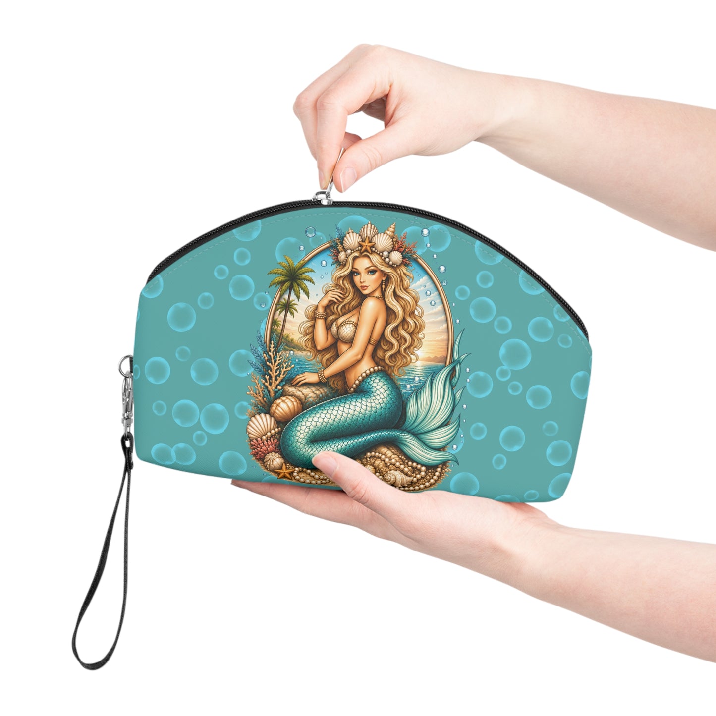 Mermiad Makeup Bag — Aqua Beach Cosmetic Pouch