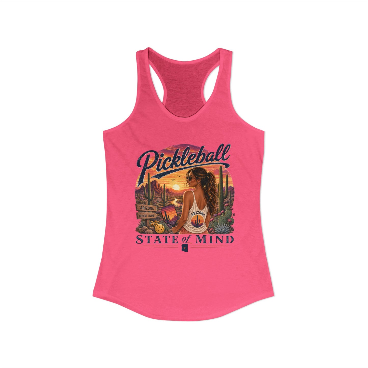 Arizona State Pickleball State of Mind Women's Racerback Tank Top