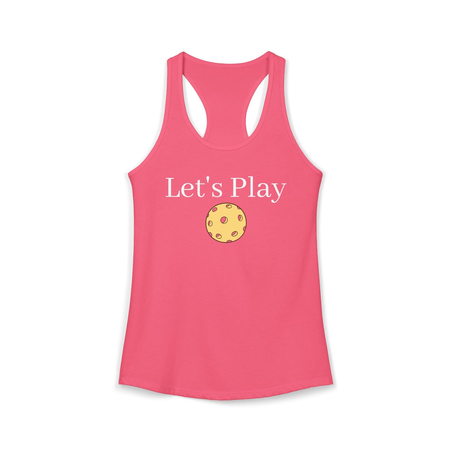 Women's Pickleball Graphic Racerback Tank Lets Play Top