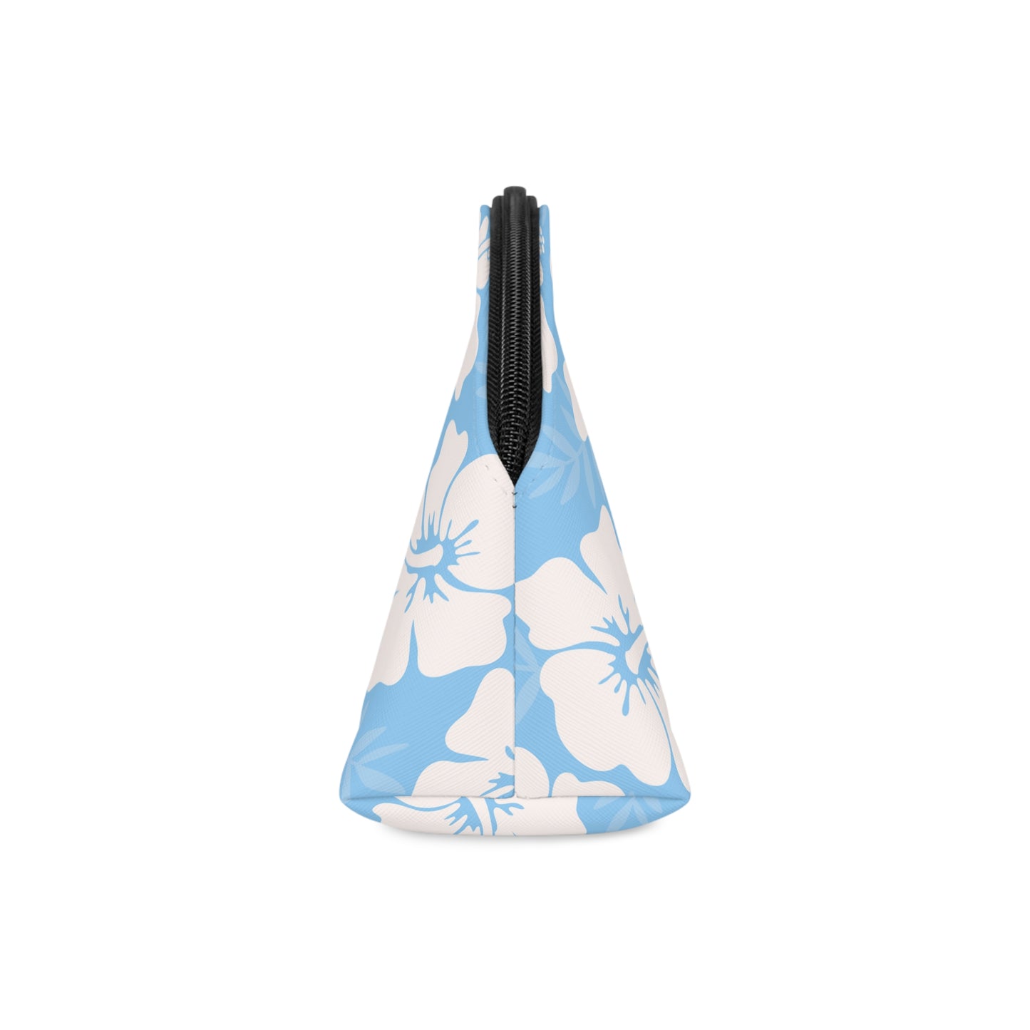 Tropical Hibiscus Flower Makeup Bag — Pastel Beach Cosmetic Pouch