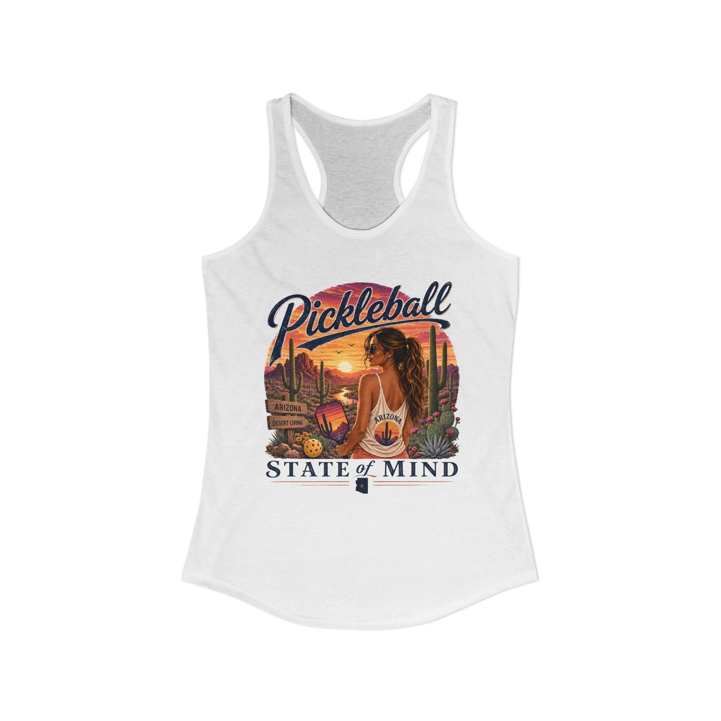 Arizona State Pickleball State of Mind Women's Racerback Tank Top