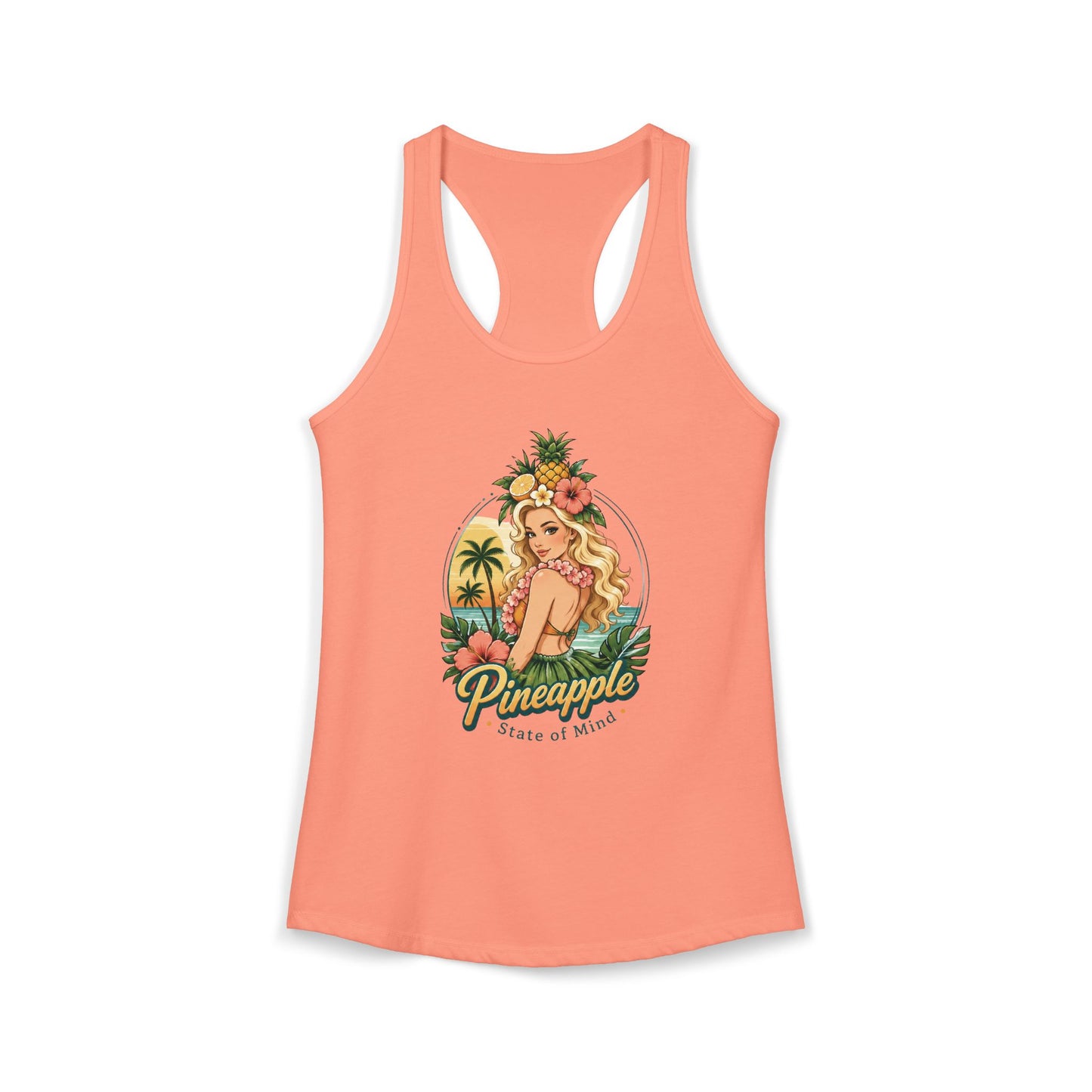 Pineapple State of Mind Woman’s Slim Fit Racerback Tank