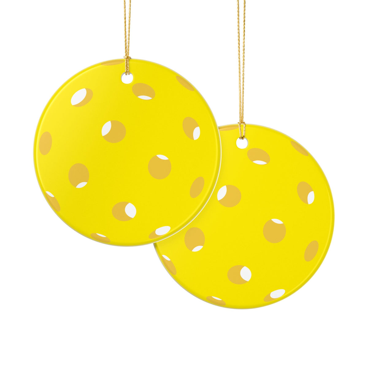 Pickleball Ceramic Ornament — Cute Pickleball Friends, Holiday Christmas Decoration