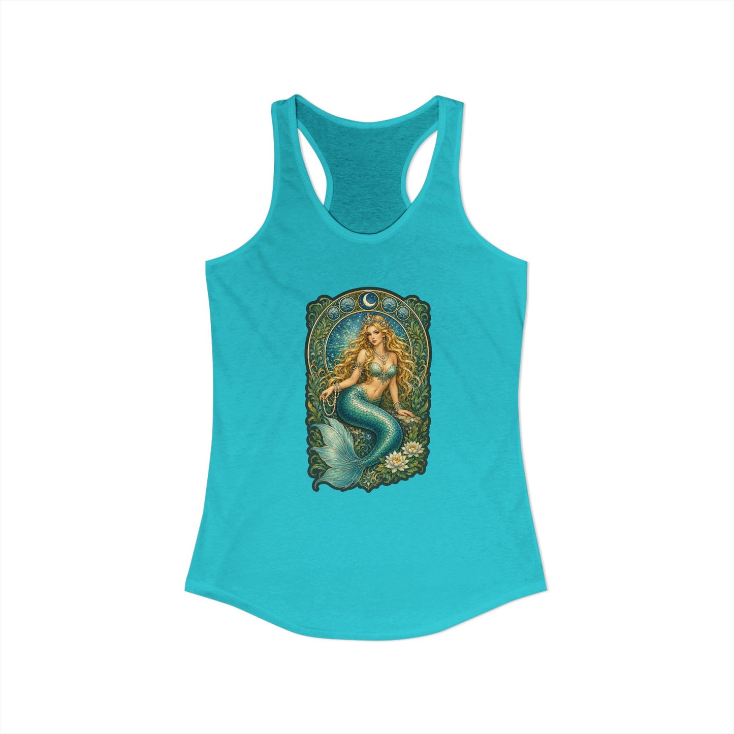 Mermaid Art Nouveau Style Women's Racerback Tank Top