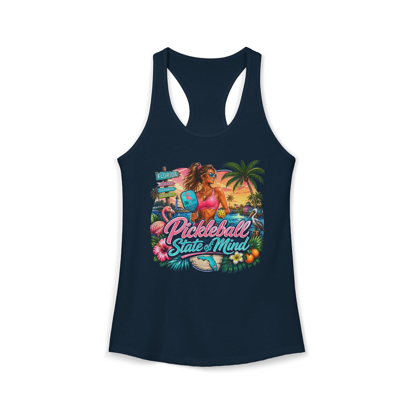 Pickleball State of Mind Women's Racerback Tank Top