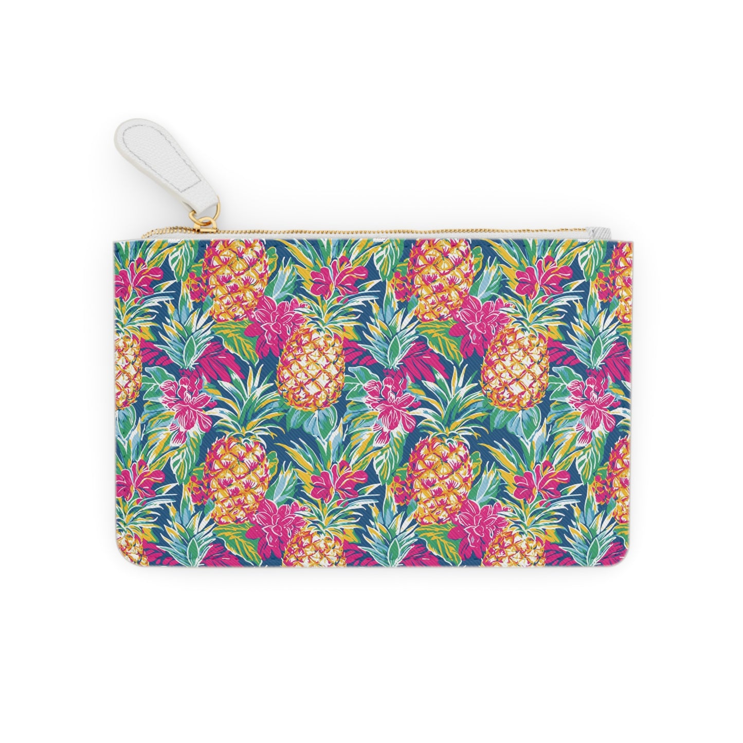 Tropical Pineapple Mini Clutch Bag – Vibrant Floral Beach Wristlet