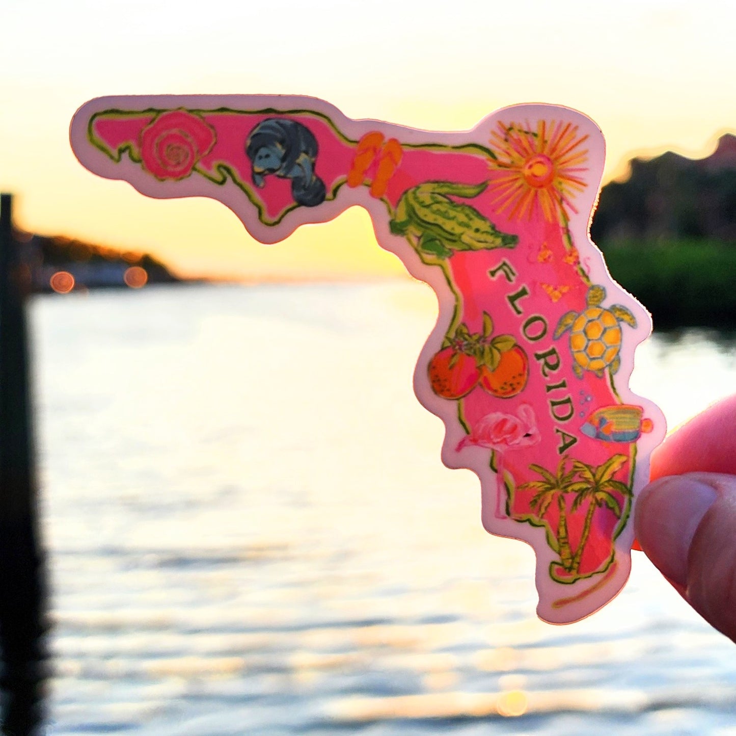 Florida Icon Map vinyl Sticker