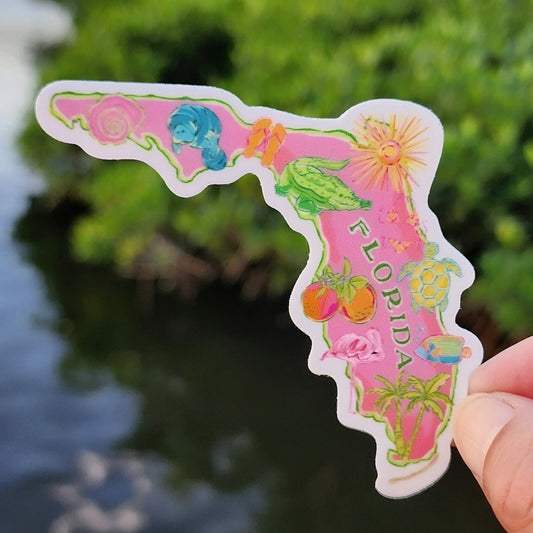 Florida Icon Map vinyl Sticker