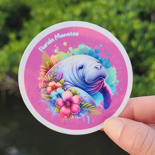 Florida Manatee Vinyl Sticker