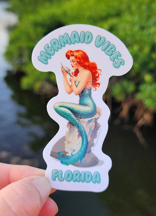 Mermaid Vibes Vinyl Sticker