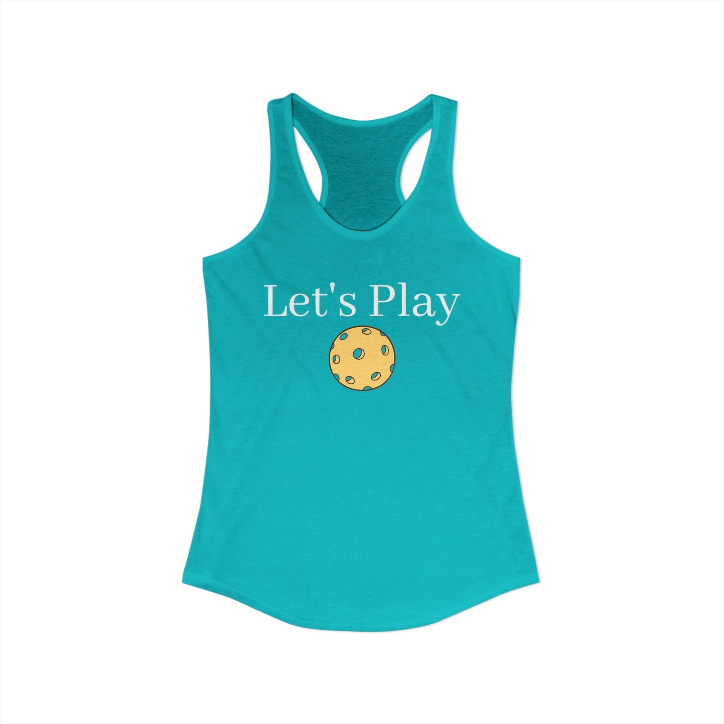 Women's Pickleball Graphic Racerback Tank Lets Play Top